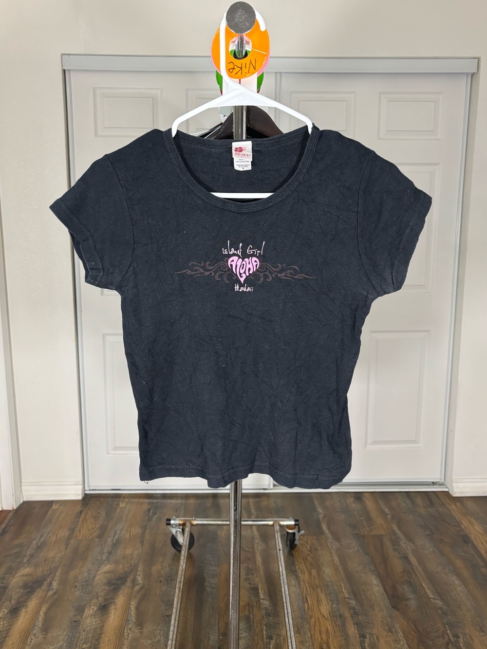Island Girl Black Graphic Short Sleeve Tee